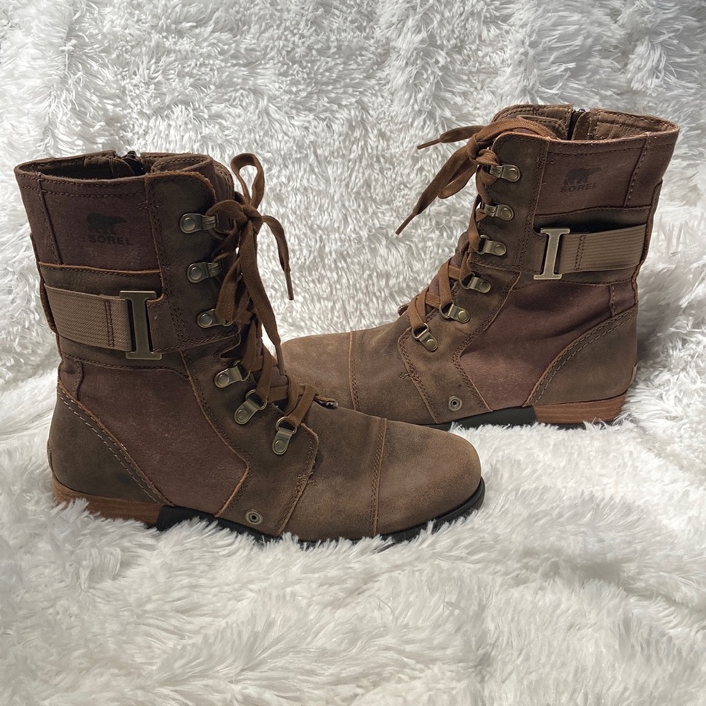 Sorel Major Carly Tan Brown Boots Size 8.5
